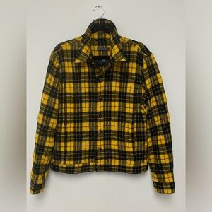 John Varvatos Searcy Plaid Blouson Wool Jacket. Size EU 50 USA 40 medium